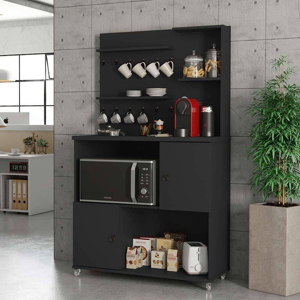 Cantinho do Café Aconchego Preto Acetinado - Preto