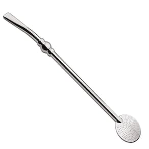 Bomba Para Chimarrão Tereré Mate Aço Inox 25cm Com Anel Sem Rosca - 710 Taumer