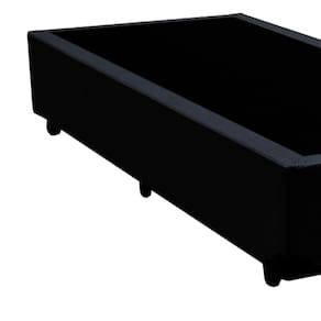 Cama Box Blindado Solteiro NK Camas Sintético Preto 40x88x188