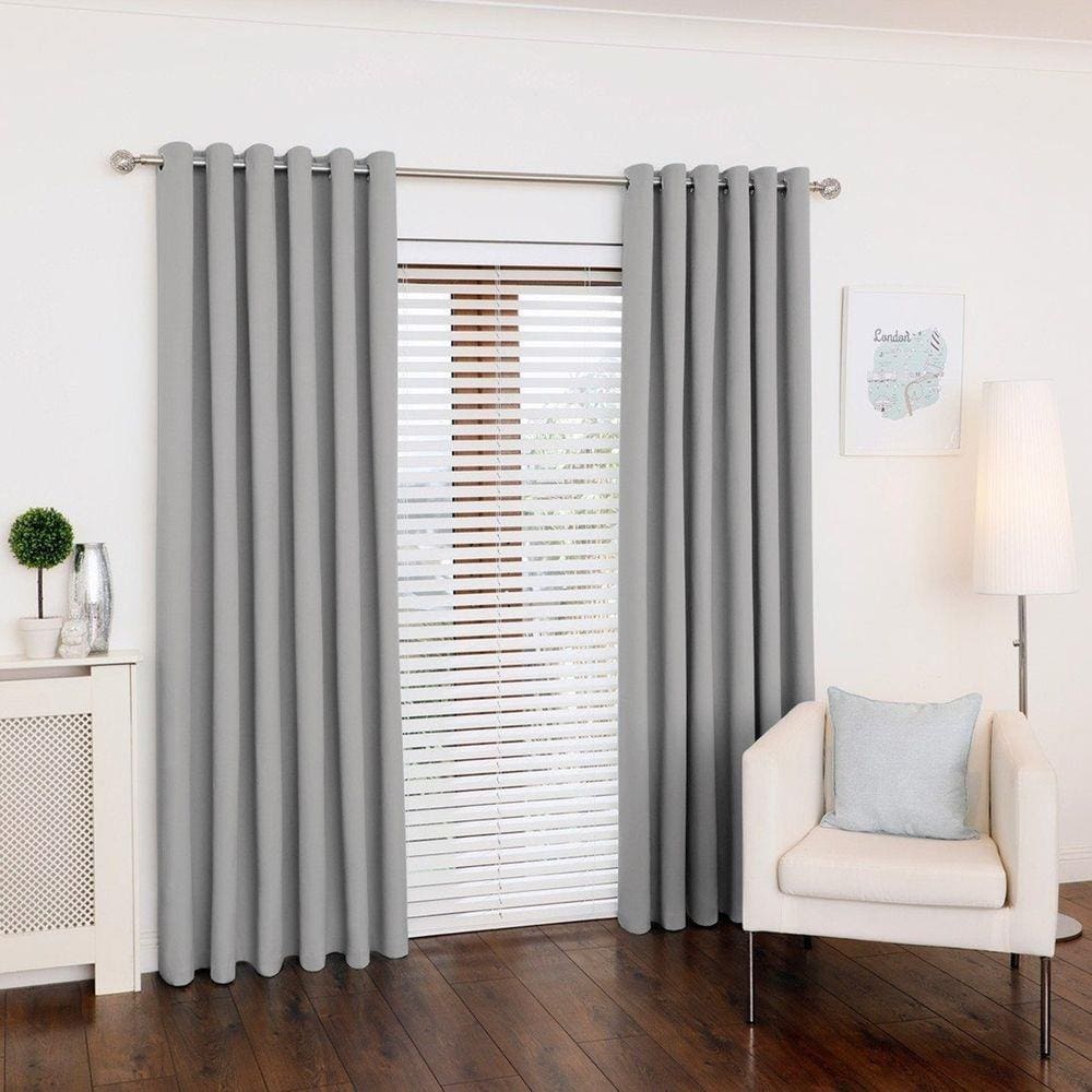 Cortina Tecido Oxford Cinza-claro 300x230 Sala/quarto | Fabritex Enxovais