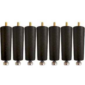 Kit 7 Pés Niveladores de Cama Box Solteiro ou Casal Extensíveis Preto
