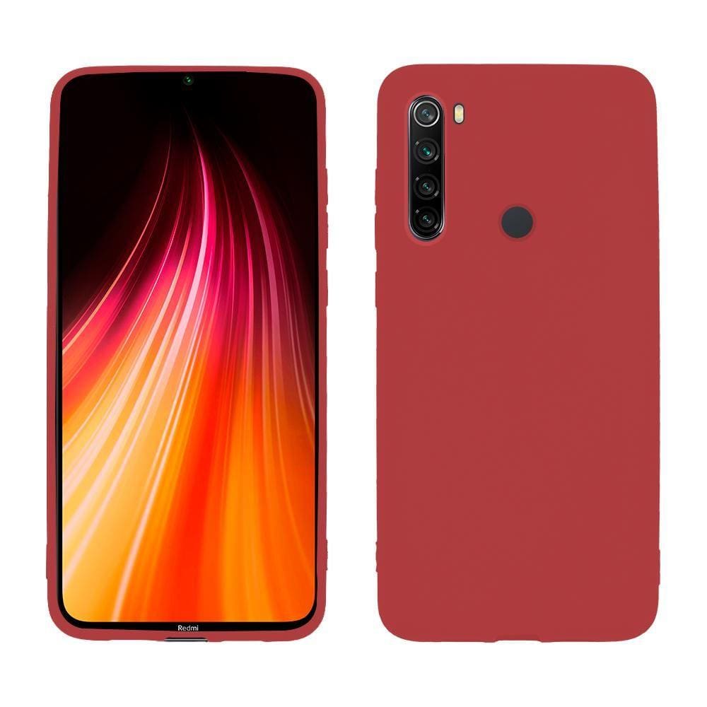 Capa protetora de silicone Smartphone Xiaomi Redmi Note 8, vermelho