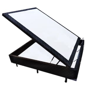Cama Box Baú Viúva NK Camas Poliéster Preto 49x128x188