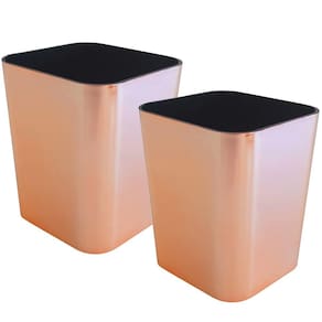 Kit 2 Porta Objetos Organizadores De Escritório Porta Lápis Rose Gold Metalizado Dello