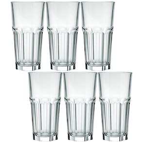 Conjunto 6 Copo Long Drink 340ml De Vidro Nadir Bristol Suco Refrigerante Bebidas