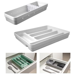 Kit Organizador Gavetas Porta Talheres Facas Cozinha Logic - Ou