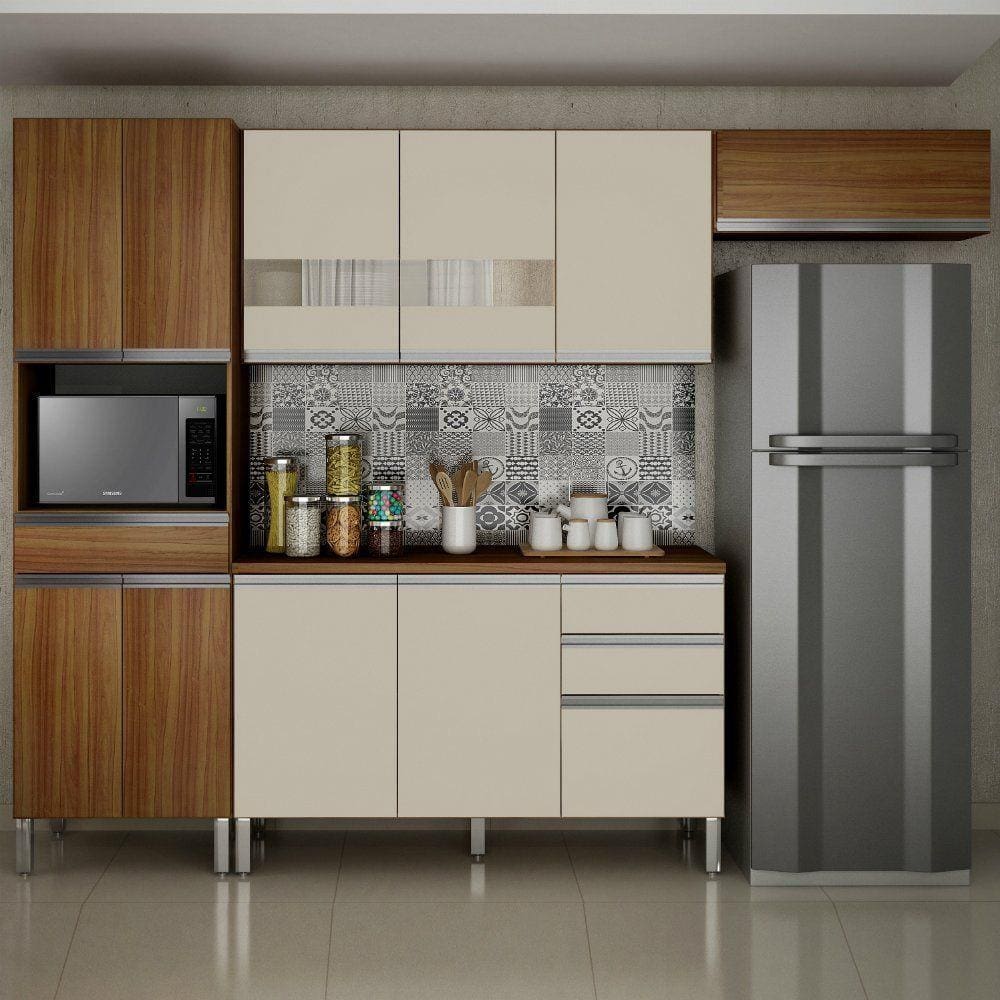 Cozinha Turmalina Carvalho/Off White Chf Móveis