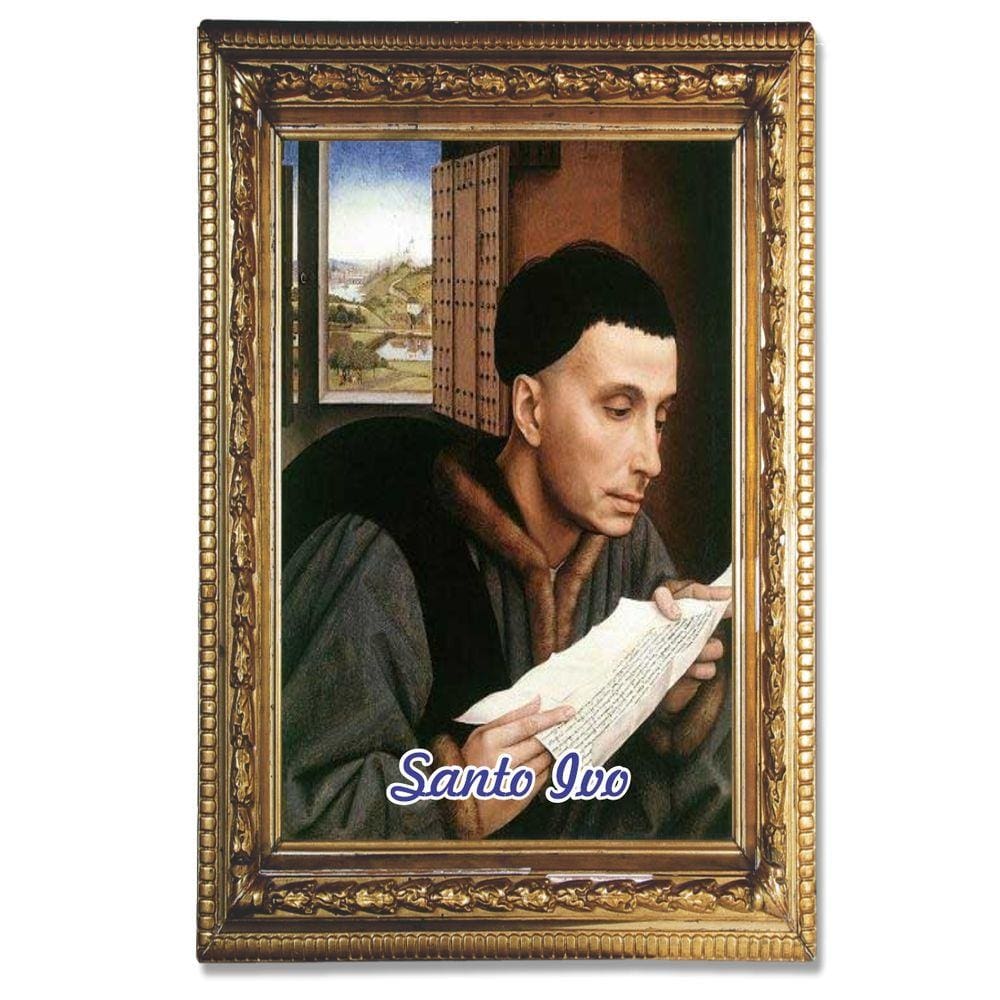 Santinho Santo Ivo 1000 un c/ oração no verso 10x7 cm