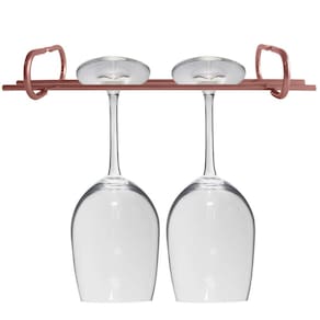 Suporte Porta Taças Reto 25cm Organizador De Taças Suspenso Rose Gold