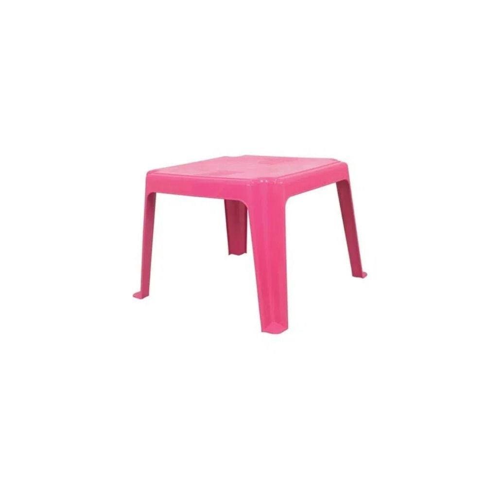 Mesa De Plastico Decorada Infantil Antares Rosa Kit 04