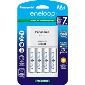 Carregador Com Pilhas Aa Eneloop Bq-cc17