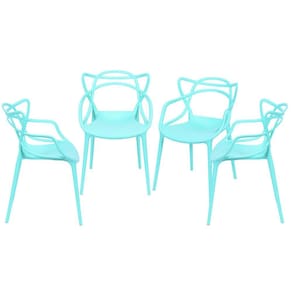 Kit 04 Cadeiras Boxbit Solna Polipropileno Tiffany