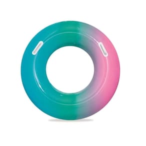 Boia Inflável Arco íris Azul/rosa Rosa