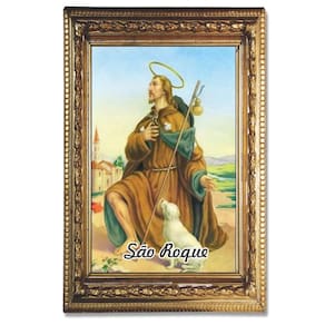 Santinho São Roque 1000 unidad. com oração no verso 10x7 cm