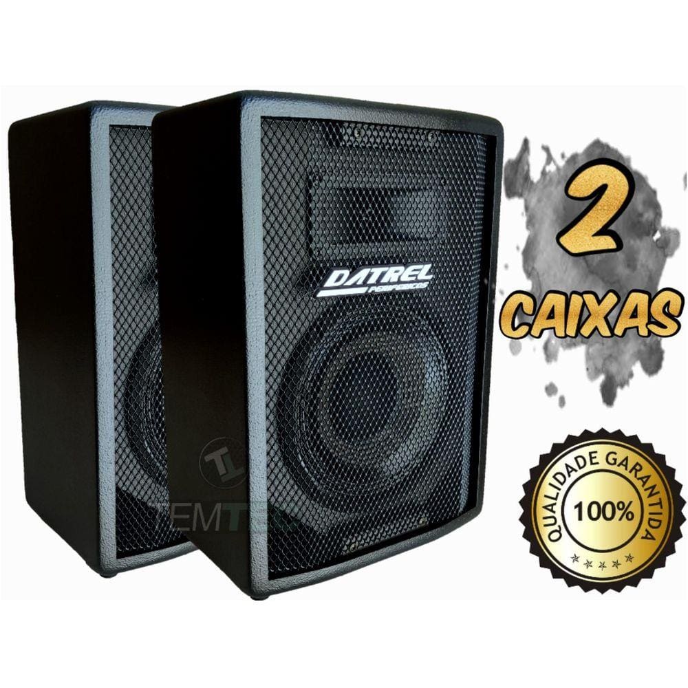 CAIXA SOM PASSIVA 8” 150W DATREL PORTÁTIL PROFISSIONAL 02UN