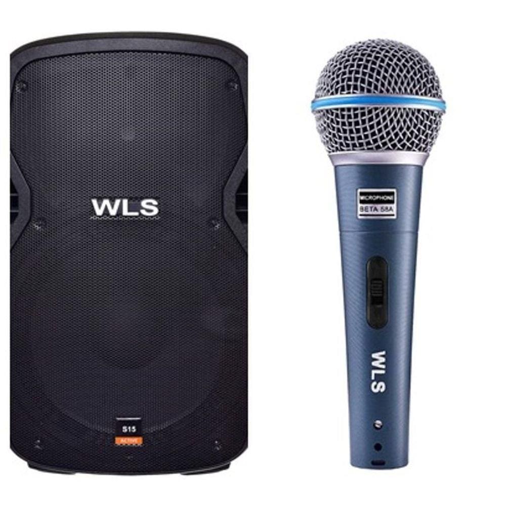 Caixa Acústica WLS S12  Ativa com Bluetooth + Microfone M58A