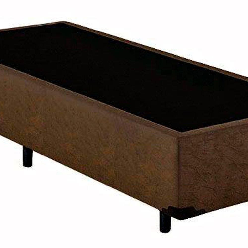 Cama Box Solteirão NK Camas Suede Marrom 40x96x203