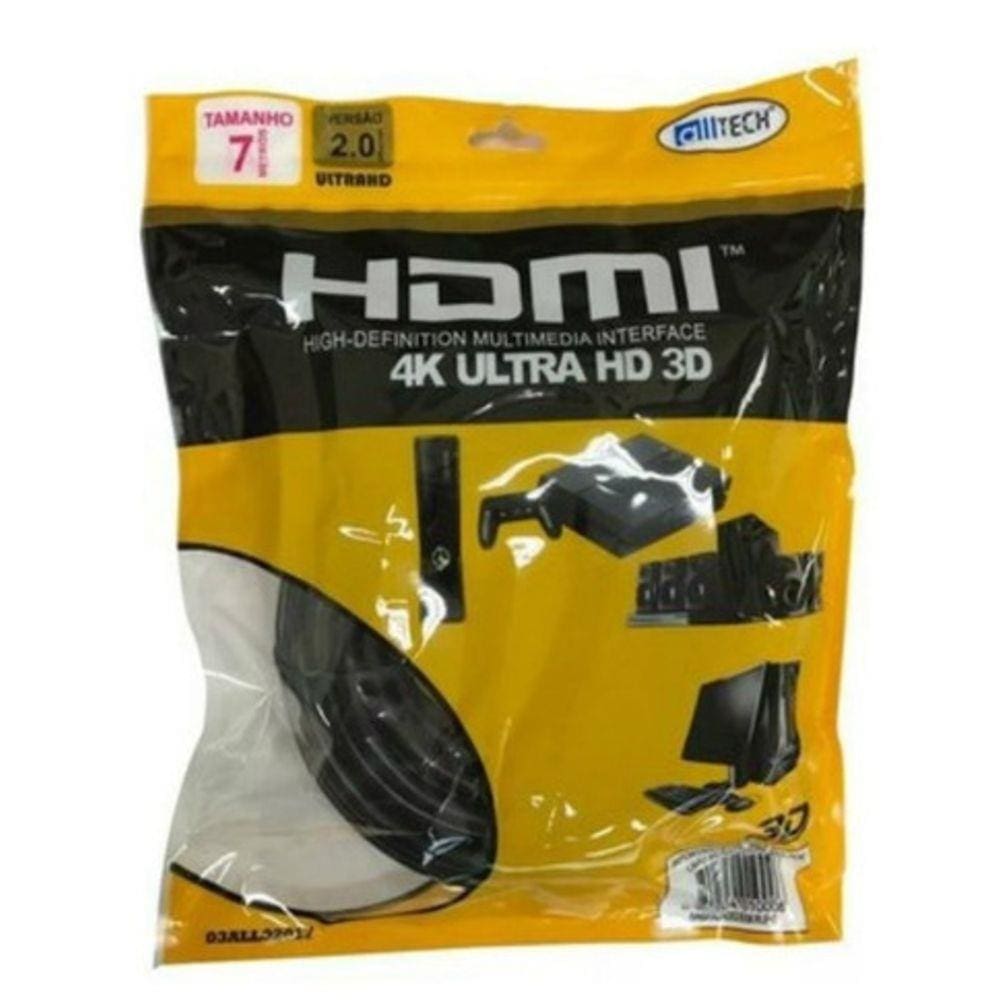Cabo HDMI 7 metros 2.0 4K ULTRA HD 3D ALLTECH