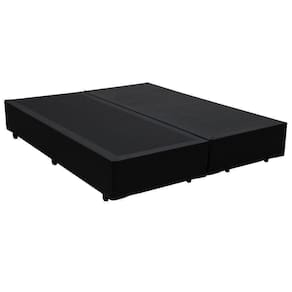 Cama Box Queen Bipartido NK Camas Sintético Preto 40x158x198