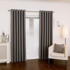 Cortina Tecido Oxford Cinza-escuro 300x180 Sala/quarto | Fabritex Enxovais