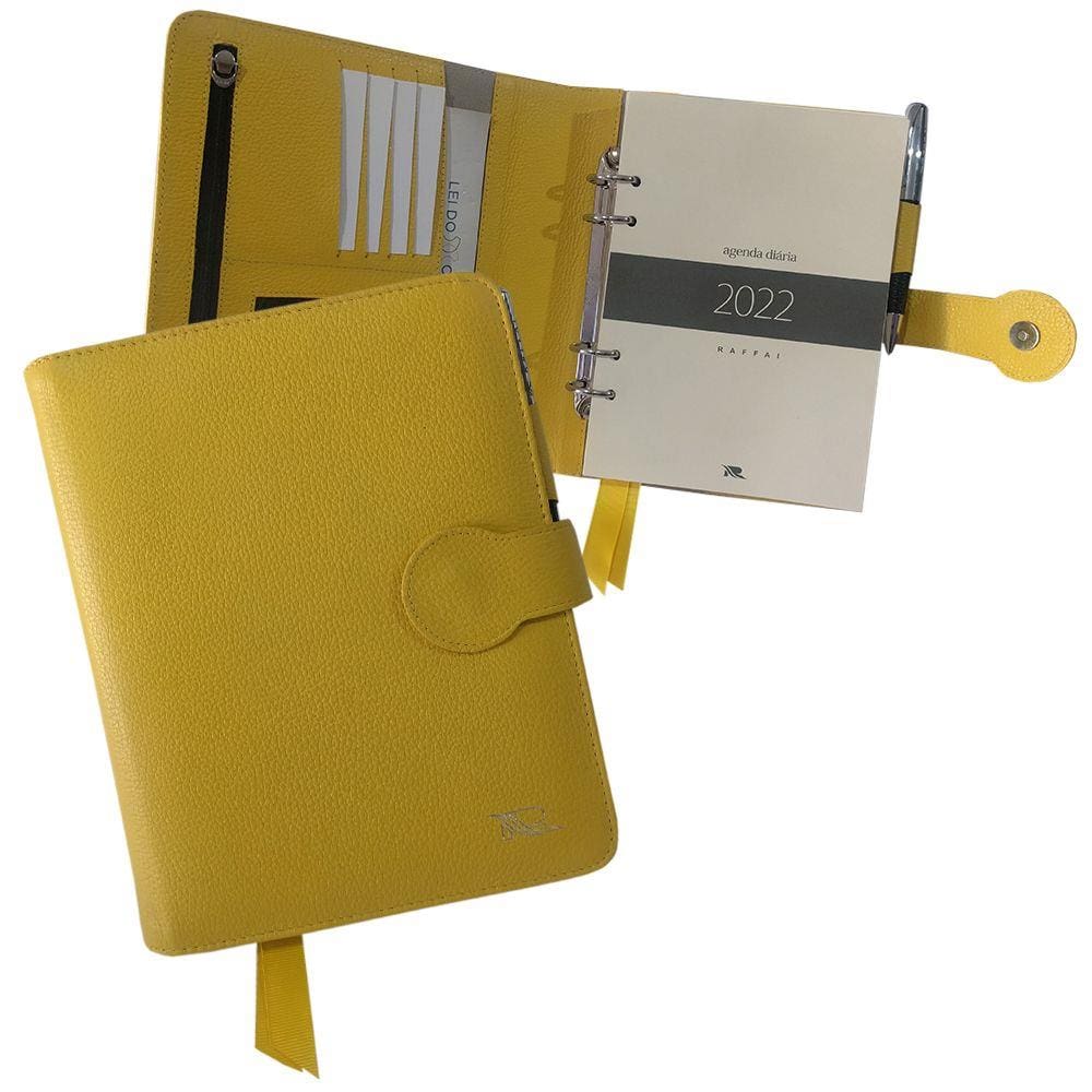Agenda Diária Em Couro Raffai