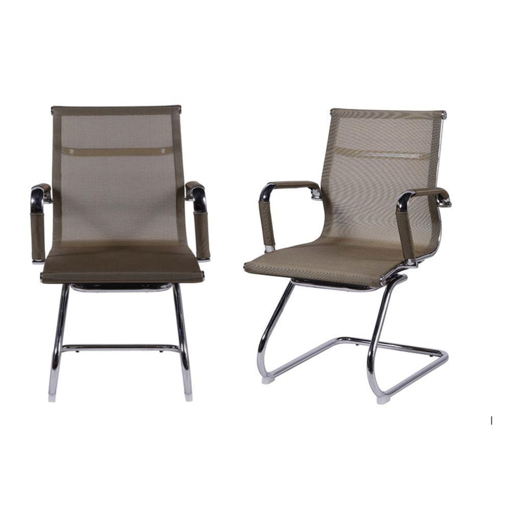 Kit 02 Cadeiras Boxbit Eames Office Tela Fixa Cobre