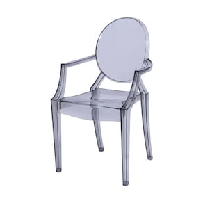 Cadeira Boxbit Invisible Policarbonato Incolor com Braço