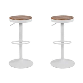 Conjunto com 2 Banquetas Giratórias Bayonne Branco