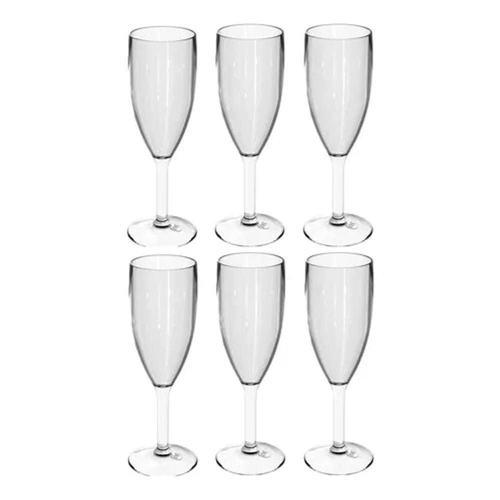 Kit 6 Taças Gold 300ml De Plastico Uz