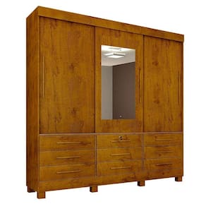 Guarda-Roupa Casal com Espelho Arezzo 3 PT 9 GV Cedro