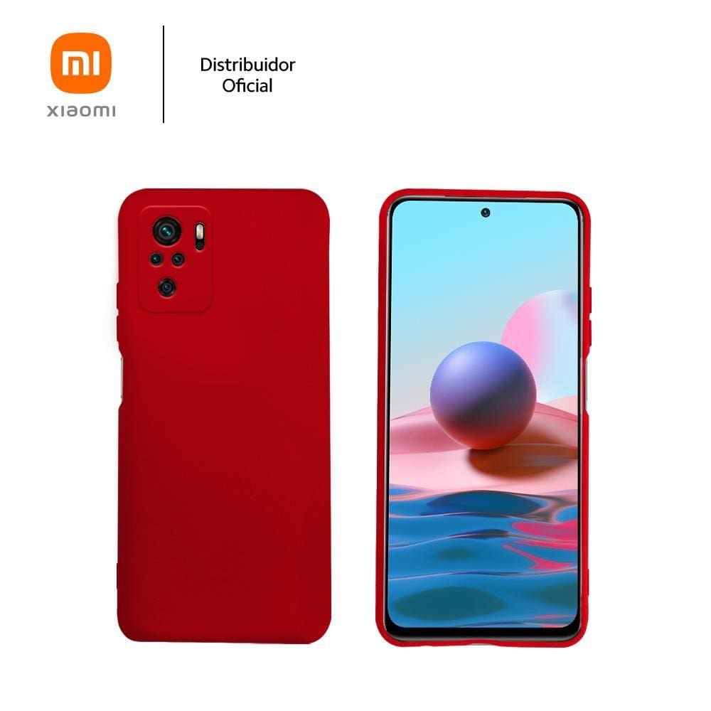 Capa protetora de silicone Smartphone Redmi Note 10 / 10S, vermelho