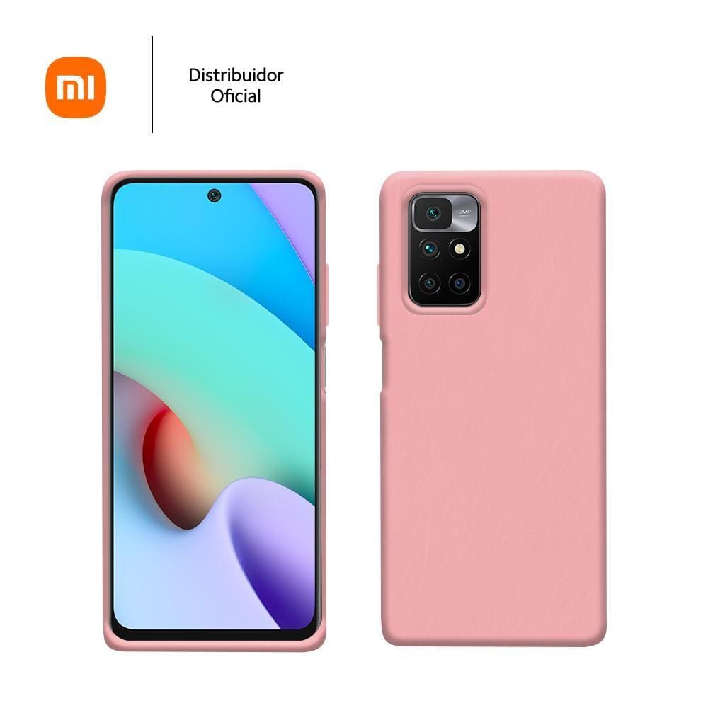 Capa protetora de silicone Smartphone Xiaomi Redmi 10, rosa