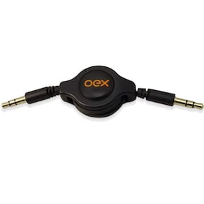 Cabo de Audio Retratil P2 3.5MM 80CM - OEX