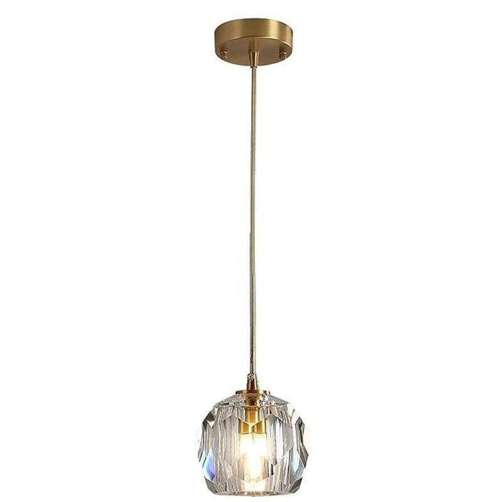 Pendente Cristal Metal Dourado 1G9 10cm