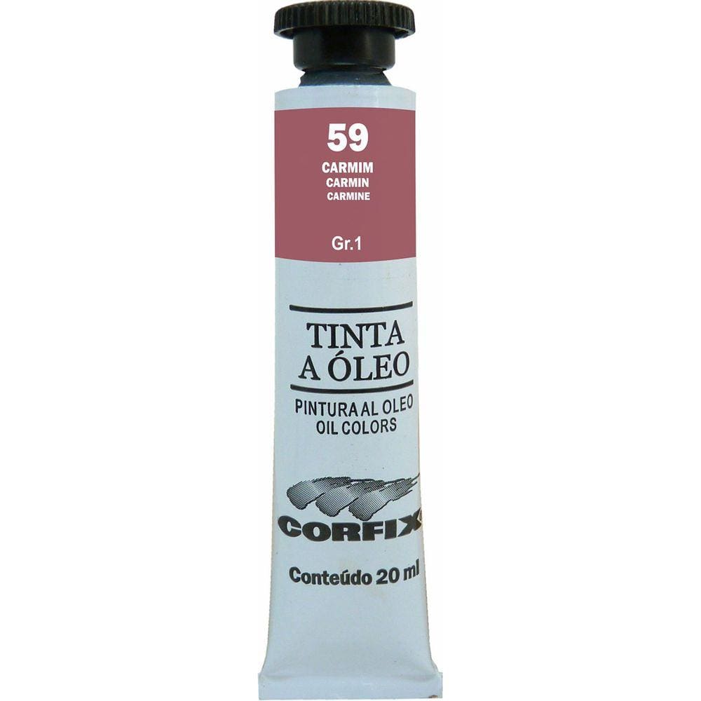 Tinta Óleo Corfix 20ml Cor Carmim 59 Gr. 1