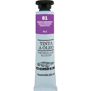 Tinta Óleo Corfix 20ml Cor Violeta Permanente 81 Gr. 2