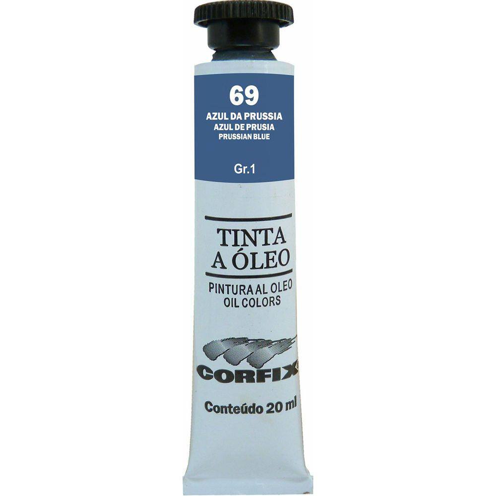 Tinta Óleo Corfix 20ml Cor Azul da Prussia 69 Gr. 1