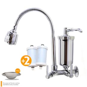 Torneira Com Filtro Cozinha Parede Gourmet + 02 Refil Extra