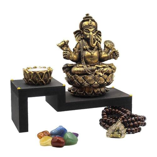 Kit Altar De Ganesha + Castiçal + Japamala + Kit Casas Bahia