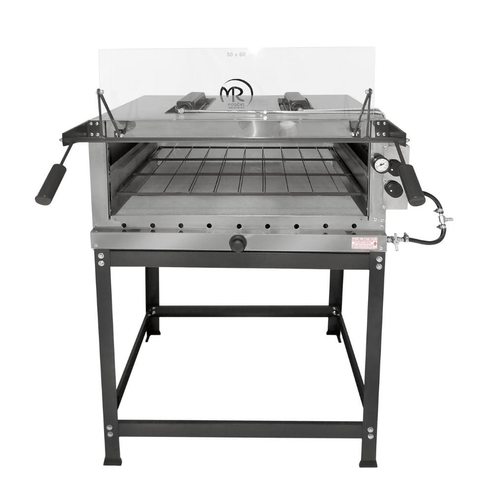 Forno de Pizza Industrial à Gás com Infravermelho 80x60cm Inox - MR Fogões