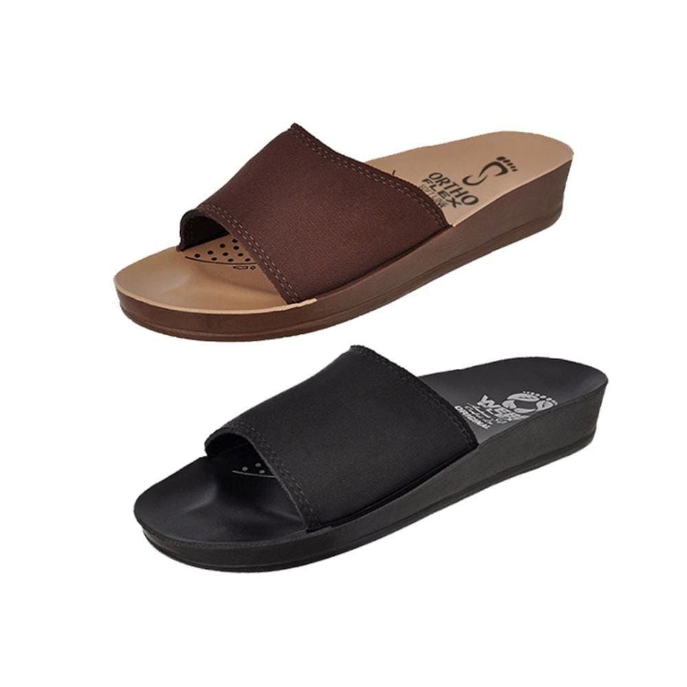 Kit 2 Sandália Slide Feminina Anatômica Conforto Ortopédica