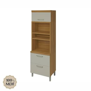 Paneleiro Forno Torre Quente Nesher Princesa 2 Portas 1 Gaveta Freijo / Off White