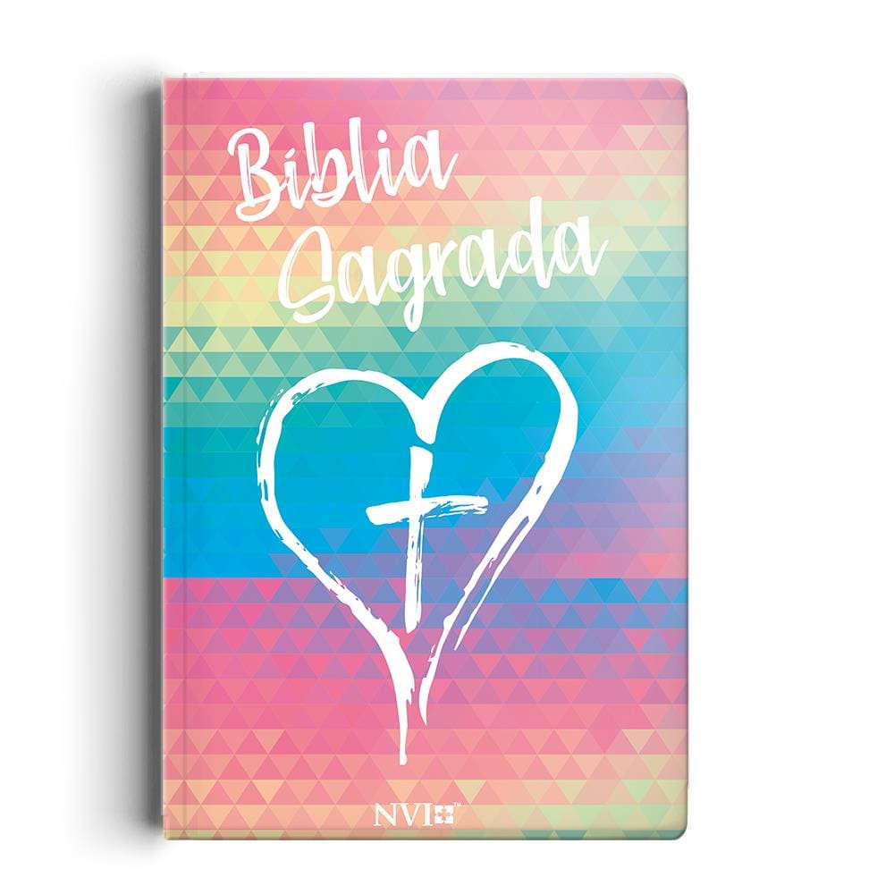 Bíblia NVI Slim semi luxo - Coração color