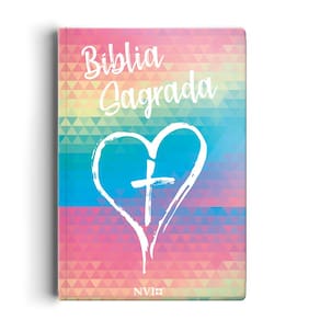 Bíblia NVI Slim semi luxo - Coração color
