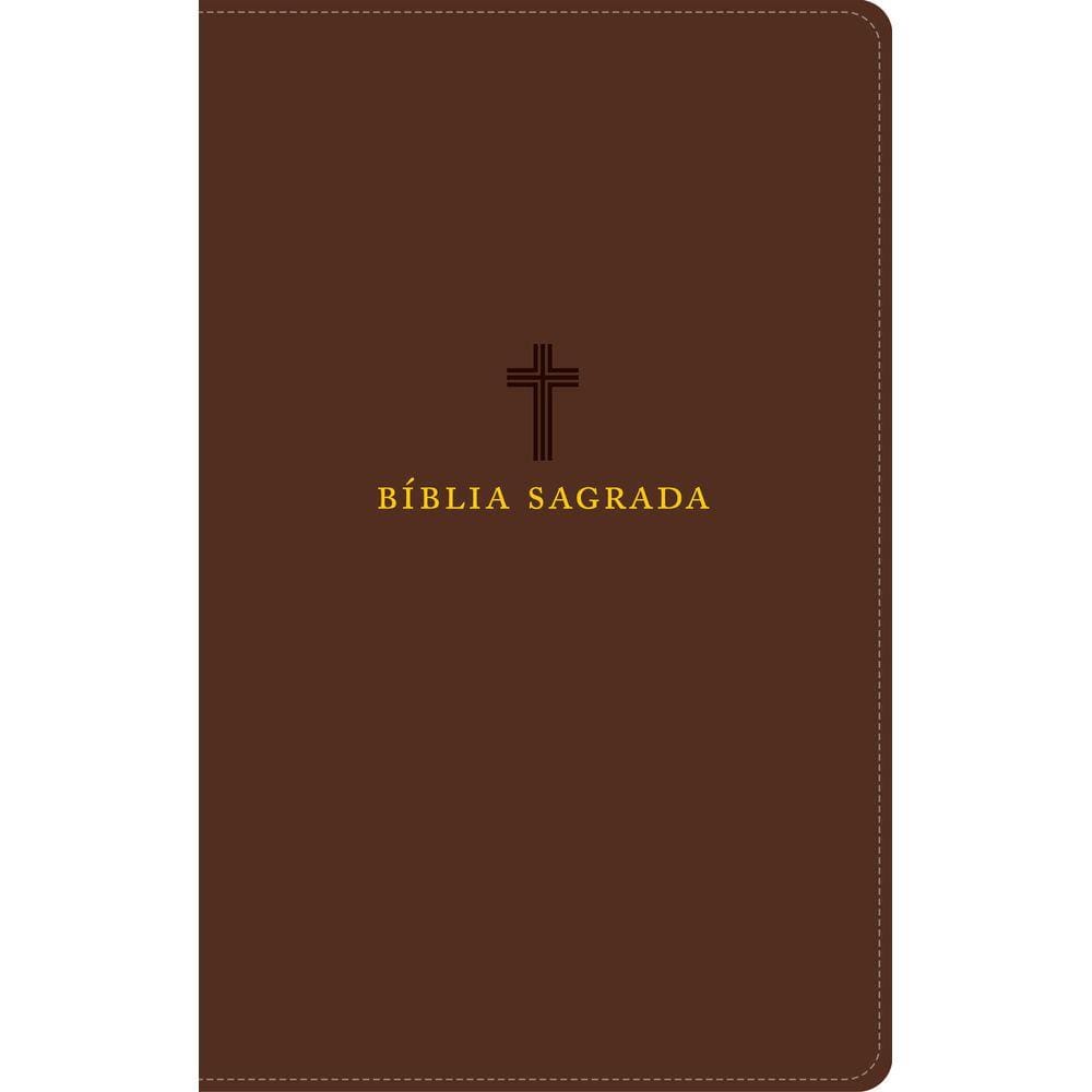 Bíblia Sagrada Acf, Couro Soft, Marrom, Letra Grande, Leitura Perfeita