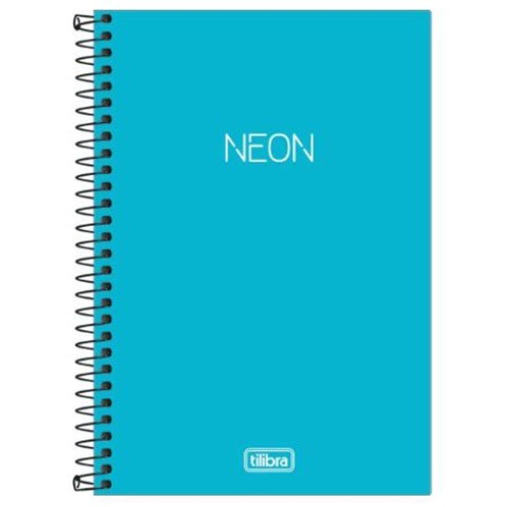 Caderno Capa Neon Azul 80F 302540