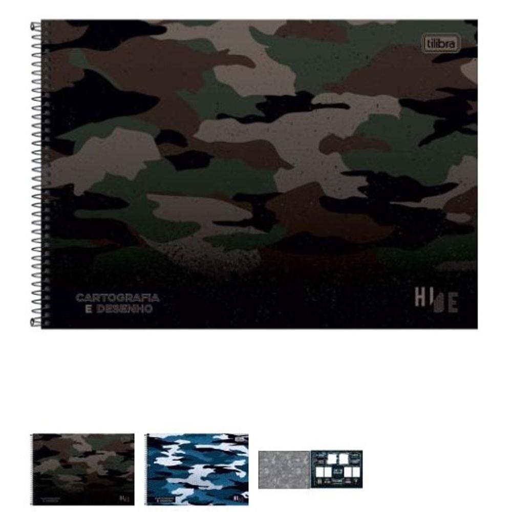 Caderno Desenho 080 Camuflado Hide Tilib