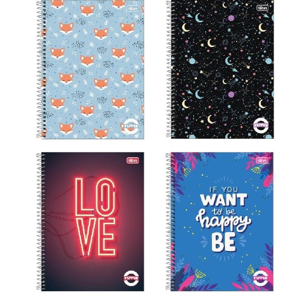 Caderno 320 Cd Pepper Feminino Tilibra 2