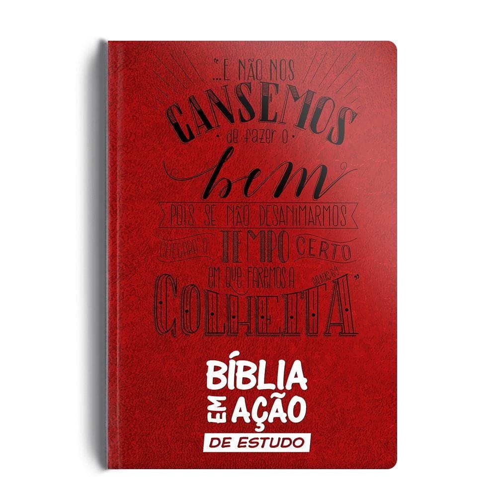 Bíblia em ação de estudo - Versão mensagem - Luxo vermelha