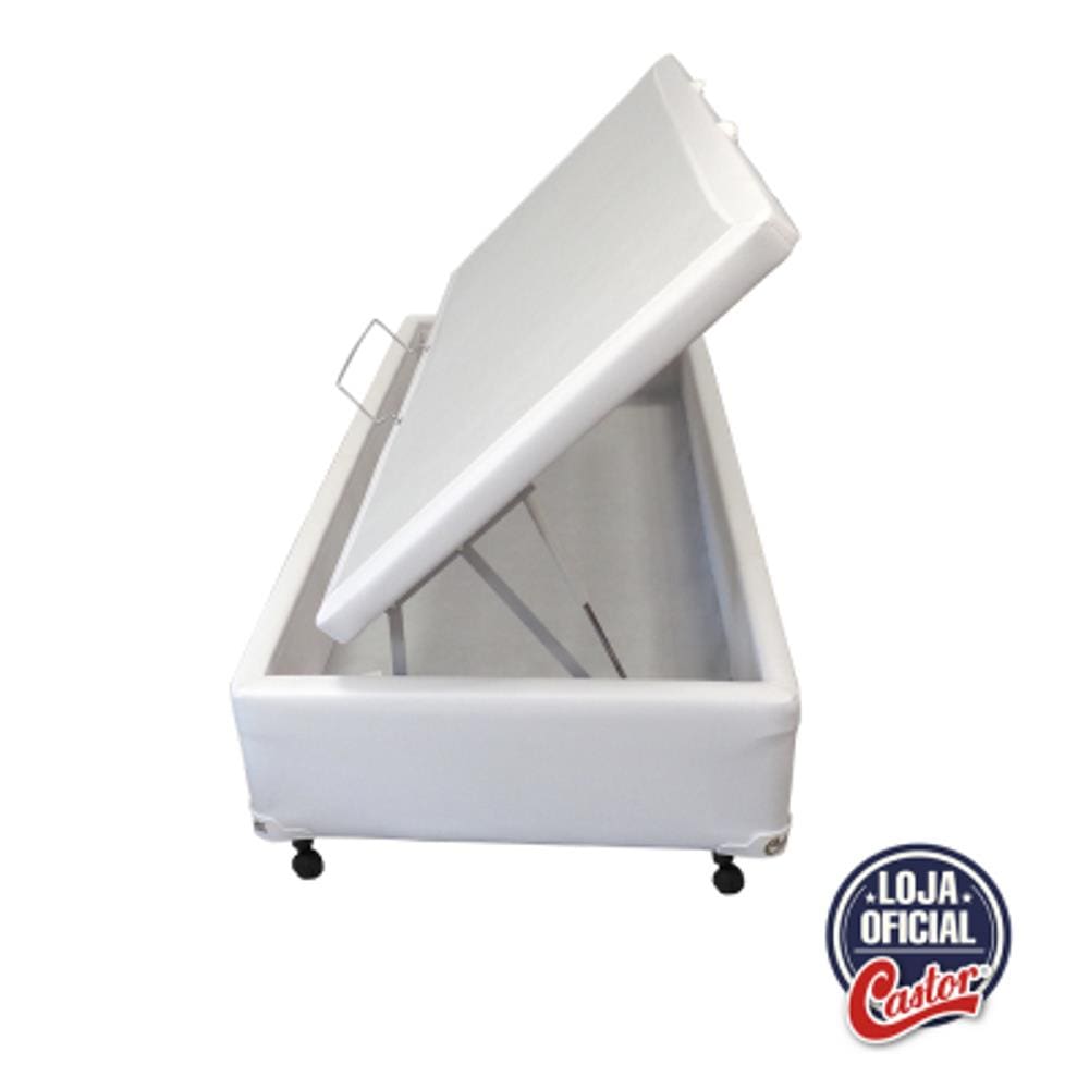 Box Baú Castor Solteiro Branco 88x188x35cm